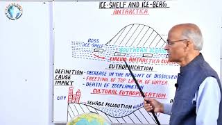 ICE SHELF AND ICE BERG AND EUTROPHICATION In English  Part 43  By SS OJHA SIR [upl. by Eilrahc]