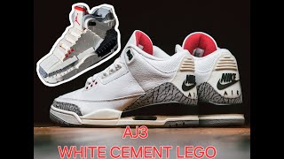 LEGO Air Jordan 3 quotWhite Cementquot [upl. by Hastie]