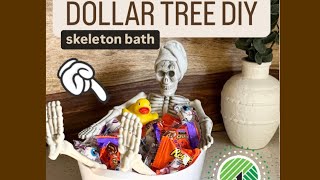 My most 🤯 VIRAL Dollar Tree DIY’S 💀 SKELETON BATH🛁craft diy dollartree hacks decor home [upl. by Bekah587]