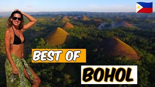 The beautiful Island of BOHOL 1 DAY🇵🇭 Chocolates Hills Loboc River amp Zip Line and Tarsier 4K [upl. by Haman]