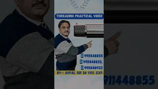 CNC THREADING PRACTICAL VIDEO । cnc vmc cncvmc shorts cncoperating threading [upl. by Apostles472]