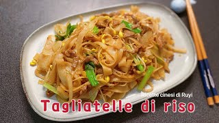 Tagliatelle di riso al manzo cucina cinese FACILE e VELOCE [upl. by Ahsimek850]