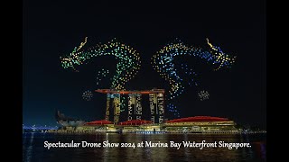 MBS Chinese New Year Drone Show 16 Feb 2024 in 4K [upl. by Yelssew]