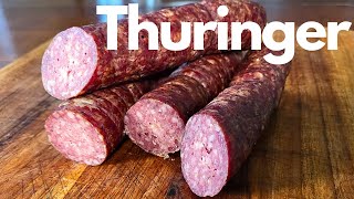 Thuringer Style German Sausage  Gourmet Woodsman [upl. by Ardnosac]