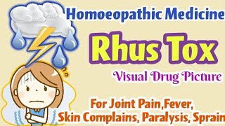 Rhus Tox 302001M Homoeopathic Medicine Uses Symptoms  Drug Picture [upl. by Kopans607]