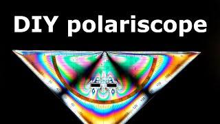 How to build a polariscope with common items to see the stress in different materials [upl. by Kired]