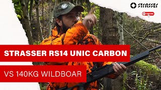 STRASSER RS14 UNIC Carbon vs 140kg wildboar [upl. by Adniram]