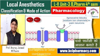 Local Anesthetics  Definition Classification amp Mode of Action  L11 Unit3  PharmacologyI [upl. by Eceinehs]