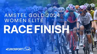 WHAT A STEAL 😱  Amstel Gold 2024 Womens Race Finish  Eurosport Cycling [upl. by Nidia]