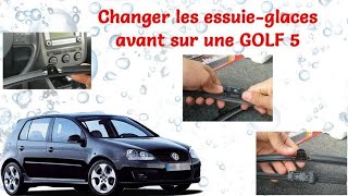 Comment remplacer les essuies glaces avant sur Golf 5 [upl. by Eugor62]