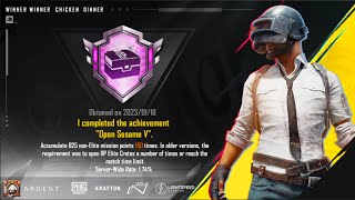 Open Sesame V Achievement In PUBG Mobile [upl. by Coates]