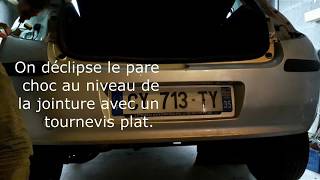 Démontage pare choc arrière clio 3 [upl. by Eleinad]