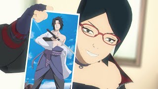 Sarada makes fun of Sasukes outfit [upl. by Hole]