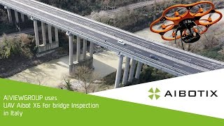 AIVIEWGROUP uses UAV Aibot X6 for bridge inspection in Italy [upl. by Ardnaik399]