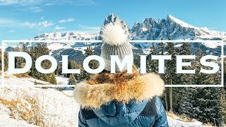 Beautiful Italian DOLOMITES in winter 2018  Dolomites skiing [upl. by Aerised]