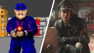 Wolfenstein 3D 1992 vs Wolfenstein 2 The New Colossus 2017 Graphics Comparison [upl. by Balcer465]