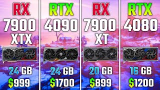 RX 7900 XTX vs RTX 4090 vs RX 7900 XT vs RTX 4080  Test in 7 Games [upl. by Forward979]