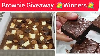 Brownie recipe Giveaway winners browniesoffer [upl. by Dodwell]