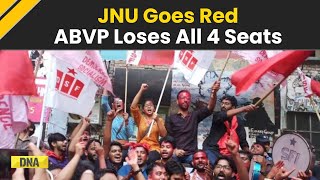 JNU Student Union Elections United Left Wins Over ABVP In Polls Clean Sweeps All Four Seats [upl. by Berte]