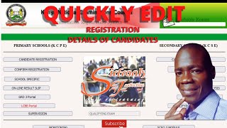 How to Edit KCPE  KCSE Registration Details of the Candidates on KNEC Portal by Franklyne Abungana [upl. by Sandry]