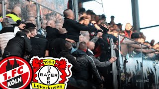 Schlägerei während des Spiels Angriff von 200x KölnUltras amp Verletzte Ordner Köln vs Lev [upl. by Otrebmuh]