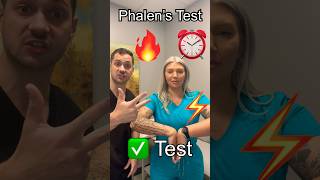 Phalen’s Test For Carpal Tunnel shorts hand carpaltunnelsyndrome [upl. by Nosidam]