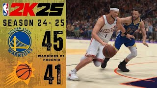 GOLDEN STATE WARRIORS vs PHOENIX SUNS  SEASON 20242025  NBA 2K25 [upl. by Lynden]