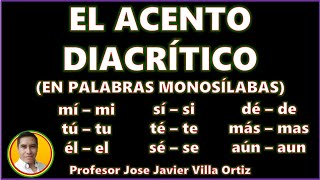 El acento diacrítico en palabras monosílabas [upl. by Halona]