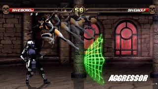 Sheborg vs Shewolf MORTAL KOMBAT FIGHT [upl. by O'Driscoll]