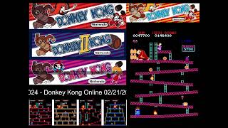 Donkey Kong Stage 1 Level 4 to 22 Killscreen 2024 02 21 156K [upl. by Enawyd]