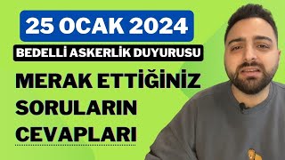 25 Ocak 2024 BEDELLÄ° ASKERLÄ°K DUYURUSUNA Ã–ZEL VÄ°DEO [upl. by Hara]