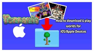 HOW TO DOWNLOAD AND PLAY TERRARIA MAPS  iOSApple Tutorial 144 [upl. by Adyht]