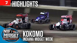 USAC Indiana Midget Week Finale at Kokomo Speedway 6924  Highlights [upl. by Malchy]