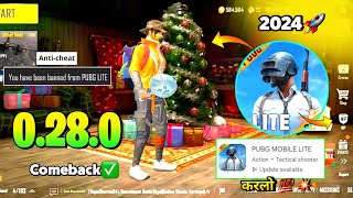 😱Pubg Lite New 0280😳 Old System Update 2024  Pubg Mobile Lite 0280 Comeback💯 Update 2024 🔥 [upl. by Modeste]