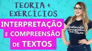 INTERPRETAÇÃO E COMPREENSÃO DE TEXTOS  com EXERCÍCIOS  Profa Pamba [upl. by Zonnya924]