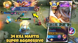 34 KILL SAVAGE TOP GLOBAL MARTIS PERFECT amp SUPER AGGRESSIVE GAMEPLAY🔥  BEST BUILD 2024 [upl. by Helsie53]