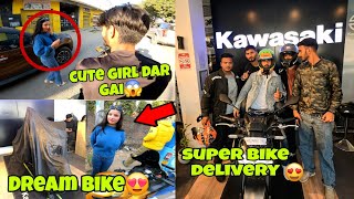 finally Amin bhai ne Dream bike ki delivery Le li 😍 aminbhatvlogsll kawasakininjah2 😱 [upl. by Lawler]