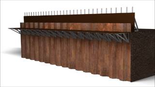 Fast Form Sheet Pile Capping beam 3d Animation [upl. by Tristis]