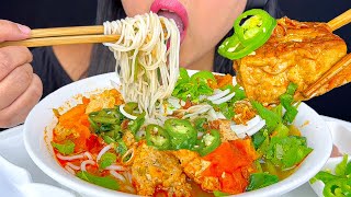 ASMR NOODLES FRIED TOFU AND SHRIMP MEATBALLS CANH BUN  MUKBANG  EATING SOUNDS  ASMR PHAN [upl. by Borek]