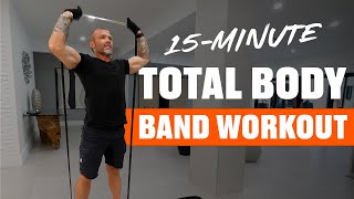 Get in Shape Anywhere 15Minute Total Body Resistance Band Workout [upl. by Pedroza]