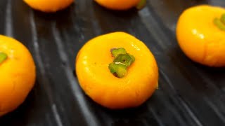 Mango Peda Recipe  Quick and easy Kesar Mango Peda Recipe  Mango Dessert recipe [upl. by Lorre]