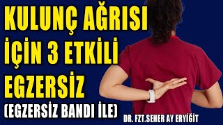 KULUNÇ AĞRISI İÇİN 3 ETKİLİ EGZERSİZ LASTİKLE aktifizyo fiziktedavi sırtağrısı [upl. by Inaluahek]