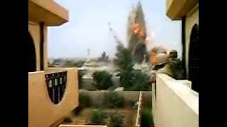 Iraq 2005 Explosion Shrapnel Nearly Hits Marines with slowmo [upl. by Tertius]