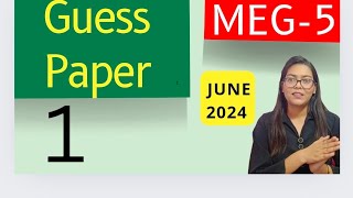 Meg5 Guess PaperJune 2024 Expected Questions for Meg5 Literary theory and criticism successmaker [upl. by Abrahams]