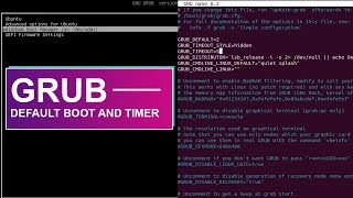 How To Change GRUB Default Boot and Timer [upl. by Noreh627]