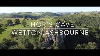 Drone footage of Thors cave and Monsal head [upl. by Eugaet]