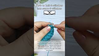 How to knit 3 stitches into same 3 stitches knittingstitchpatterns knitstitch [upl. by Araic]