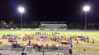 Wiregrass Ranch Highschool Marching Bulls 101417  Tarpon Springs [upl. by Sergo]