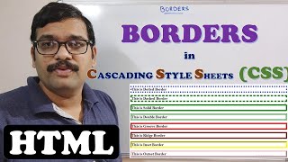 BORDERS IN CSS  HTML [upl. by Kimberlyn]