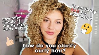 HOW TO CLARIFY CURLY HAIR MY WASH DAY ROUTINE  VERB RESET FIRST IMPRESSIONS [upl. by Ayad]